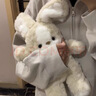 鉑吶苓晚安小狗小兔陪睡玩偶安撫公仔抱睡覺(jué)可愛(ài)女朋友閨蜜生日禮物老師 胡蘿卜圍裙兔 曬單實(shí)拍圖