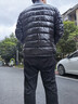 桐系蒙口鵝秋冬季輕薄款羽絨服男士立領(lǐng)保暖時(shí)尚修身輕便新款潮 黑色 -亮面 M 2碼（120-140斤） 曬單實(shí)拍圖
