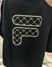 斐樂（FILA）FUSION潮牌情侶短袖T恤夏季寬松休閑印花男女裝圓領(lǐng)純棉上衣 深黑-BK M (170) 曬單實拍圖