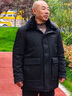 老爺車(chē)秋冬新款爸爸裝加絨可脫卸棉服外套男石墨烯鎖溫保暖御寒中老年款 黑色 180 曬單實(shí)拍圖