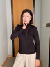 Jay山茶花毛衣鏈女掛件衣服配飾長款項鏈吊墜掛繩掛飾送女友生日禮物 【品牌禮盒】黑色 曬單實拍圖