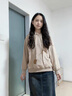 紅蜻蜓衛(wèi)衣女長袖t恤2025年秋冬季新款女裝連帽加絨加厚女士上衣女外套 奶咖色(常規(guī)) M （推薦100-109斤） 曬單實拍圖