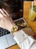 新品男士手表機械表十大品牌名表進(jìn)口高端商務(wù)女士腕表情侶表 典藏版-間金白面【女款】 曬單實(shí)拍圖