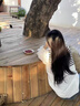 奔青春條紋披肩女秋冬季針織小坎肩時(shí)尚外搭四季通用辦公室護頸披肩 藍白條紋 曬單實(shí)拍圖