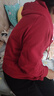 MJ STYLE插肩袖紅色過(guò)年衣服女2026新款春秋寬松短款小個(gè)子連帽外套開(kāi)衫 曬單實(shí)拍圖