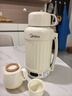 美的（Midea）電熱水壺便攜式旅行車(chē)載嬰兒燒水壺戶(hù)外出行大容量1.2L 國補寬電壓保溫保冷恒溫壺MK-DB12X18-PRO 曬單實(shí)拍圖