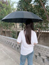 愛上雨24骨長柄雨傘男士大號自動暴雨專用傘加固結實抗風定制直桿大傘男 全纖維中棒-加大-24骨經典黑 曬單實拍圖