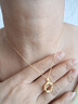 中國黃金（CHINA GOLD）黃金項鏈女莫比烏斯足金吊墜鑲鉆石七夕送女友媽媽情人節(jié)禮物 鑲鉆金吊墜+S925鏈+玫瑰禮盒 曬單實拍圖