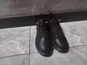潮姿鳥(niǎo)品牌輕奢男鞋2025秋冬季新款板鞋男高幫厚底鞋子男時(shí)尚百搭休閑鞋 黑色 【高端男鞋】 42 曬單實(shí)拍圖