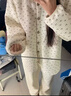 哈魯迪蕾絲圓領(lǐng)碎花睡衣女2026春季新款慵懶加厚夾棉保暖家居服套裝 米白色 L （85-100斤） 曬單實(shí)拍圖