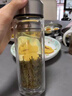京東京造雙層加厚玻璃杯 無(wú)鉛高硼硅帶茶隔水杯304茶隔泡茶杯男士360mL 曬單實(shí)拍圖