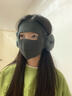 MINISO保暖面罩冬季女護耳套護臉加絨戶(hù)外騎行面罩防寒防風(fēng)口罩 深灰色 曬單實(shí)拍圖