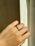 ICESTRELLA18金莫桑鉆戒指30分心形情侶款公主鉆石對戒結婚訂婚求婚送女友 0.5克拉莫桑心形戒指 開(kāi)口可調節 曬單實(shí)拍圖