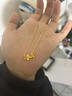 周大生黃金項鏈女足金桃花套鏈鏤空繁花生日禮物送女友4.16g 曬單實(shí)拍圖