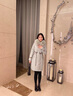 勤度活里活面羽絨服女加厚可脫卸內膽派克服中長(cháng)款可拆卸 咖色 L 建議110-130斤穿 曬單實(shí)拍圖