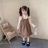 G.DUCKKIDS女童連衣裙秋冬兒童裝2024秋裝新款套裝韓版洋氣寶寶秋冬公主裙子 卡其色(兩件套) 100 適合身高90-100cm年齡3-4歲 曬單實(shí)拍圖