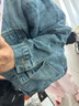 梵闋牛仔外套女復古水洗學(xué)生早春秋新款韓版港風(fēng)設計感短款小個(gè)子上衣 復古藍 M 建議105-125斤 曬單實(shí)拍圖