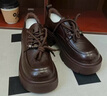 達芙妮復古真皮厚底牛津鞋2025秋季新款通勤英倫風(fēng)樂(lè )福鞋黑色系帶小皮鞋 棕色 【厚底減震-秋季上新】 38 曬單實(shí)拍圖