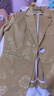 安依蓮提花小西裝女七分袖春夏季新款氣質西服外套修身白領正裝繡花西裝 黃色西裝 S 曬單實拍圖