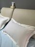 La Chapelle100支長(cháng)絨棉四件套純棉全棉A類(lèi)床單被套刺繡輕奢床上用品 安娜奶昔白+天空藍 床單款 1.5四件套-被套200x230 曬單實(shí)拍圖