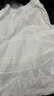 Olrain歐芮兒法式白色半身裙女春夏季女裝花邊重工刺繡蛋糕裙裙子 米白色 XL 曬單實(shí)拍圖