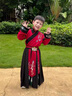 小淘孩男童漢服春秋兒童古裝唐裝長(cháng)袖中國風(fēng)中秋演出服表演服 紅色150 曬單實(shí)拍圖