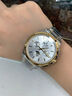 勞力士王子瑞士手表男士全自動(dòng)機械表時(shí)尚夜光防水商務(wù)超薄月相男表 間金白面【瑞士認證】 曬單實(shí)拍圖
