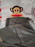 大嘴猴（paul frank）牛仔褲男士秋季闊腿褲子男青年潮牌休閑褲男直筒男褲 藍色 XL 曬單實(shí)拍圖