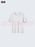 優(yōu)衣庫女裝SUPIMA COTTON圓領(lǐng)T恤短袖打底內(nèi)搭新款474408 00 白色 L /160/88A 曬單實拍圖