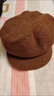 恒源祥帽子女時(shí)尚洋氣秋冬女士冬帽中老年女帽女士百搭婦女八角帽 純色棗紅色 可調節(56-58) 曬單實(shí)拍圖