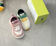 江博士秋季男女童步前鞋可愛(ài)卡通透氣輕便易穿脫魔術(shù)貼寶寶鞋 米/綠 21 曬單實(shí)拍圖