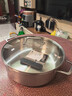 Momscook 不銹鋼火鍋 304火鍋鍋 雙耳復底 燃氣電磁爐通用 32x11.5cm火鍋 （XR3211） 32cm 曬單實(shí)拍圖