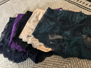 莫代爾內褲女士蕾絲夏季薄款透氣中高腰收腹提臀性感大碼純棉襠三角短褲 綠色+寶藍+膚色+黑色+紫色 5條 L 適合110-135斤 曬單實(shí)拍圖