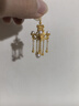 福來(lái)島黃金耳釘女古法金三金首飾公主的水晶燈珍珠耳鉤 工費：1235元 10.68克 曬單實(shí)拍圖