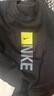 NBASHOES-NIKE短袖男純棉上衣新款休閑運動(dòng)女T恤潮流體恤衫夏 耐克100T/黑青藍豎勾 XL 140-160斤 曬單實(shí)拍圖