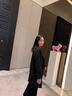 棉致赫本風(fēng)小個(gè)子秋冬高級感黑色呢子大衣毛呢外套女中長(cháng)款2025新款 黑色 XS93斤以下 均碼 曬單實(shí)拍圖