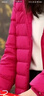 雅鹿輕薄羽絨服女秋冬季時尚短款戶外運動連帽小個子紅色外套女 曬單實拍圖