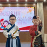 小淘孩男童漢服春秋兒童古裝唐裝長(cháng)袖中國風(fēng)中秋演出服表演服 青色130 曬單實(shí)拍圖