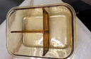 希樂(lè )扣Cilock高硼硅耐熱玻璃飯盒上班族帶飯可微波爐便當盒保鮮盒 琥珀三隔+包 曬單實(shí)拍圖