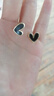 在野愛(ài)心耳釘女925銀針獨特日常高級輕奢氣質(zhì)小眾耳環(huán)設計感秋冬耳飾 黑色愛(ài)心耳釘925銀針 曬單實(shí)拍圖