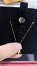 周六福（ZLF）  18k金項鏈女玫瑰金彩金項鏈O字素鏈女生 黃-41+5cm（0.8-1g） 素鏈 曬單實(shí)拍圖