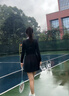 天使季節長(cháng)袖網(wǎng)球連衣裙女2025新款秋冬絕美羽毛球網(wǎng)球服運動(dòng)裙子 黑色 M 曬單實(shí)拍圖