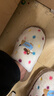 名創(chuàng  )優(yōu)品（MINISO）彩點(diǎn)狗狗卡通趣味毛毛居家鞋男秋冬可愛(ài)棉拖鞋月子鞋白咖44-45 曬單實(shí)拍圖