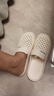 卡帝樂(lè )鱷魚(yú)（CARTELO）官方包頭涼拖鞋女輕便防滑外穿夏季時(shí)尚平底海邊沙灘洞洞鞋百搭半 米白色旗艦款 37 建議36碼腳穿 曬單實(shí)拍圖