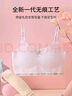 FitonTon2件裝少女內衣初中小學(xué)生發(fā)育期女童內衣無(wú)痕小背心少女文胸粉+白 曬單實(shí)拍圖