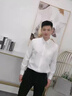 羅蒙（ROMON）襯衫男士夏季薄款免燙長(zhǎng)袖商務(wù)職業(yè)正裝涼感襯衣爸爸裝CS01白41 曬單實(shí)拍圖
