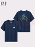 GAP【MTSS聯(lián)名】2025夏新款女裝印花logo修身短袖T恤上衣766097 藏藍色 S (160/80A) 亞洲尺碼 曬單實(shí)拍圖