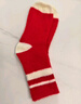襪子女士中筒襪秋冬季水貂絨保暖休閑襪新年紅色喜慶百搭加厚女襪 1雙【雙條紋】 35-38 曬單實(shí)拍圖