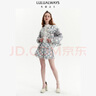 LULUALWAYS春季新品甜酷少女百搭蝴蝶結(jié)裝飾A字短褲 白色 M 曬單實(shí)拍圖