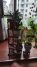 華觀(guān)家居（Home Giving Furniture）陽(yáng)臺花架客廳室內落地式實(shí)木多層置物防腐木多肉吊籃花架子可移動(dòng) 吊籃款三層92 帶輪款 可移動(dòng) 曬單實(shí)拍圖